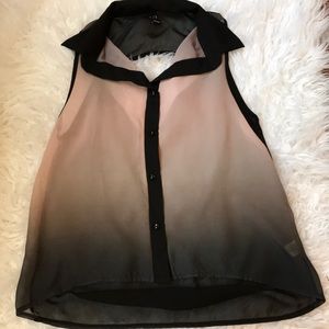 Black and pink button up